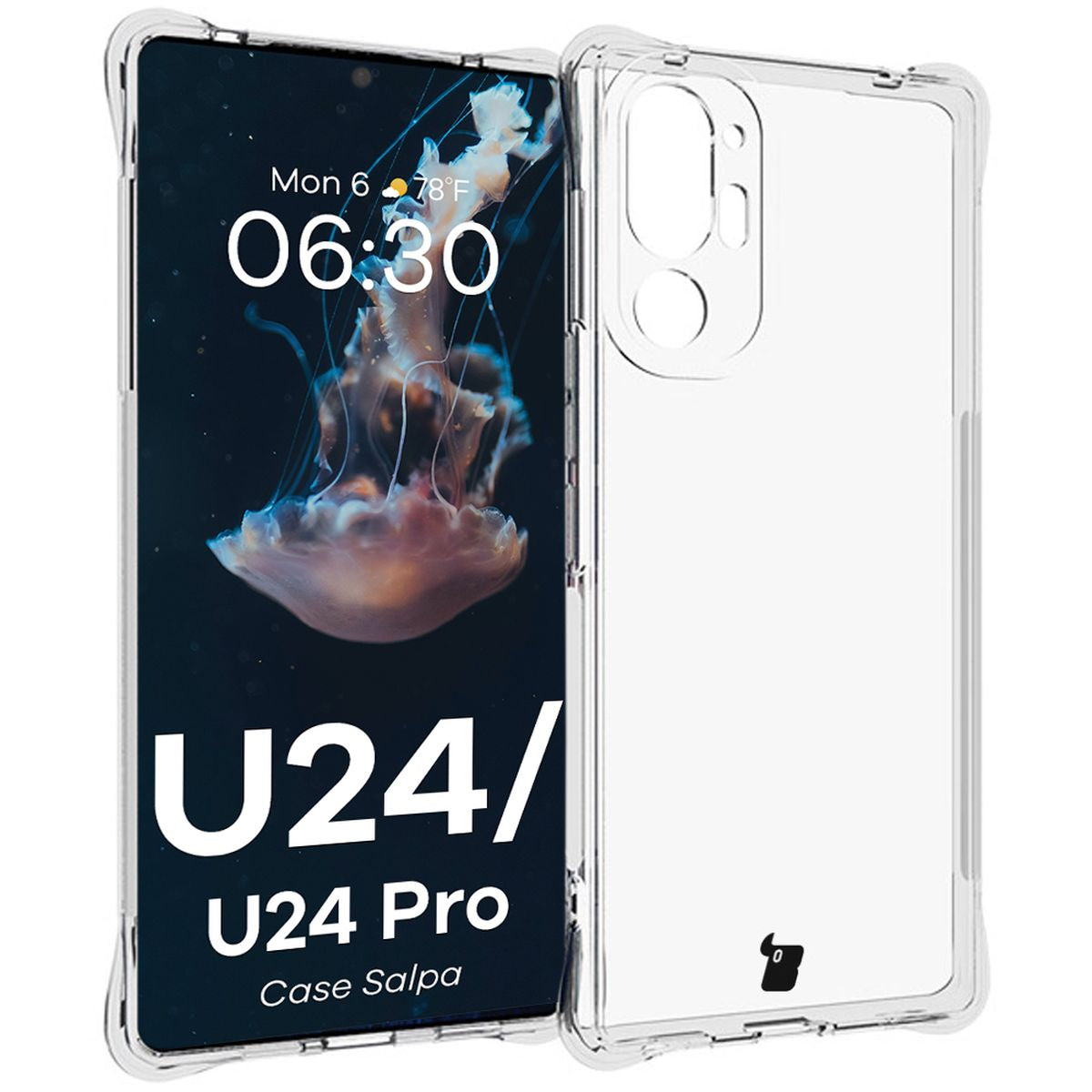 Flexible Handyhülle für HTC U24 Pro, Bizon Case Salpa, Transparent