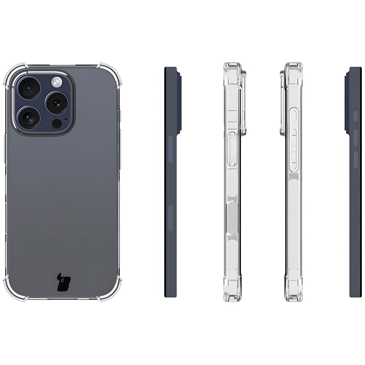 Flexible Handyhülle für iPhone 16 Pro, Bizon Case Salpa, Transparent