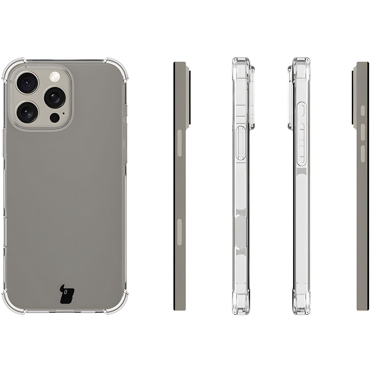 Flexible Handyhülle für iPhone 16 Pro Max, Bizon Case Salpa, Transparent
