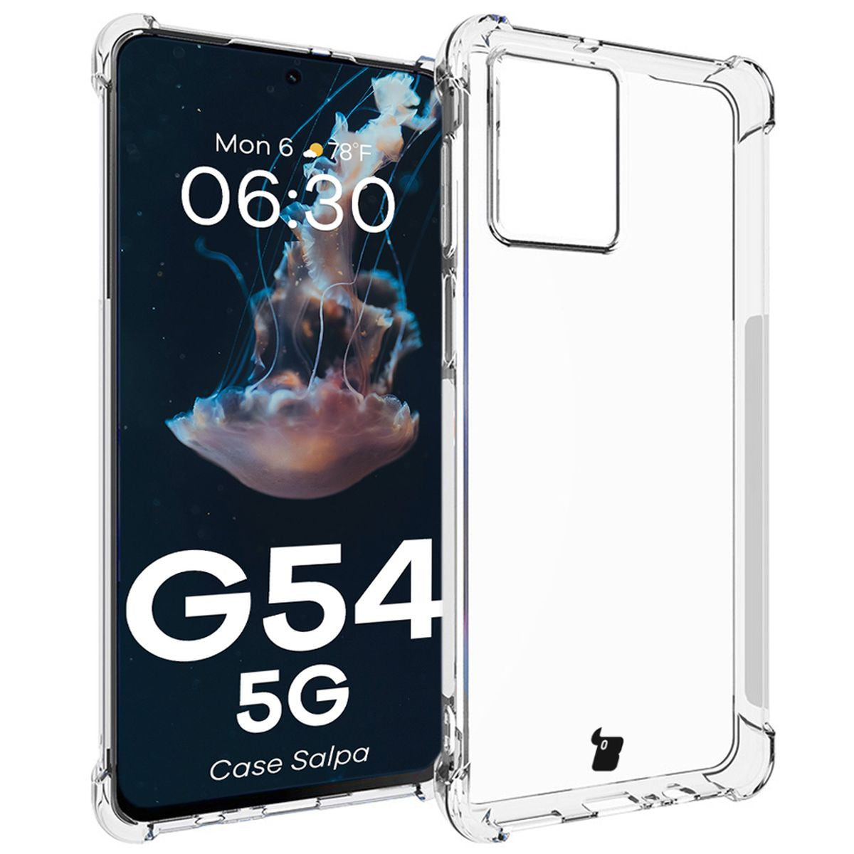 Flexible Schutzhülle für Motorola Moto G54 5G/G54 Power, Bizon Case Salpa, Transparent