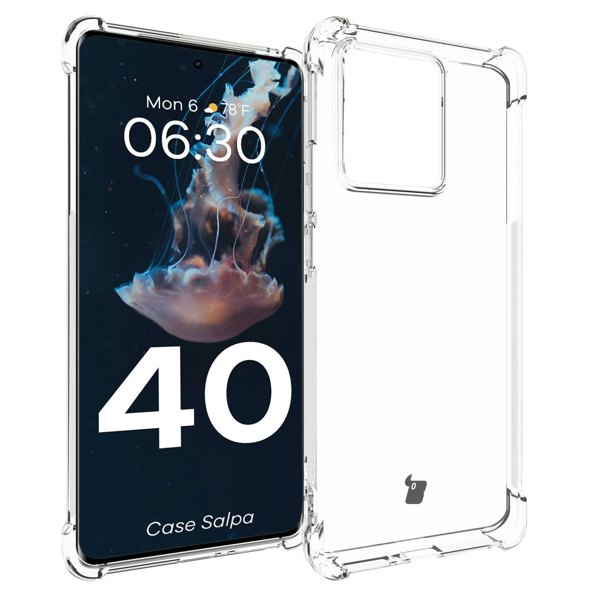 Flexible Schutzhülle für Motorola Edge 40, Bizon Case Salpa, Transpare