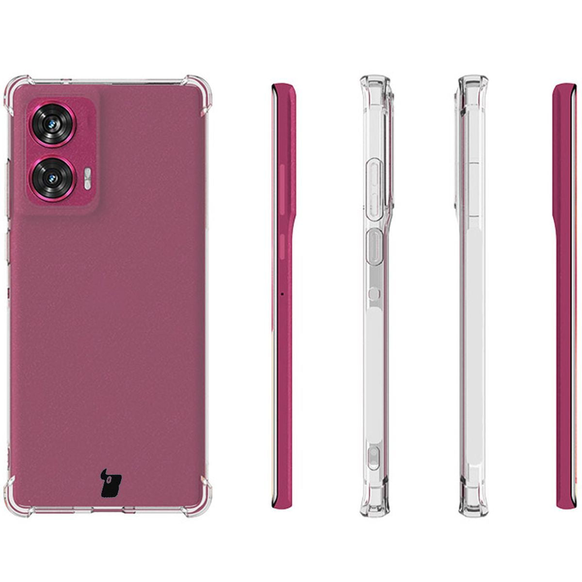 Flexible Handyhülle für Motorola Edge 50 Fusion, Bizon Case Salpa, Transparent
