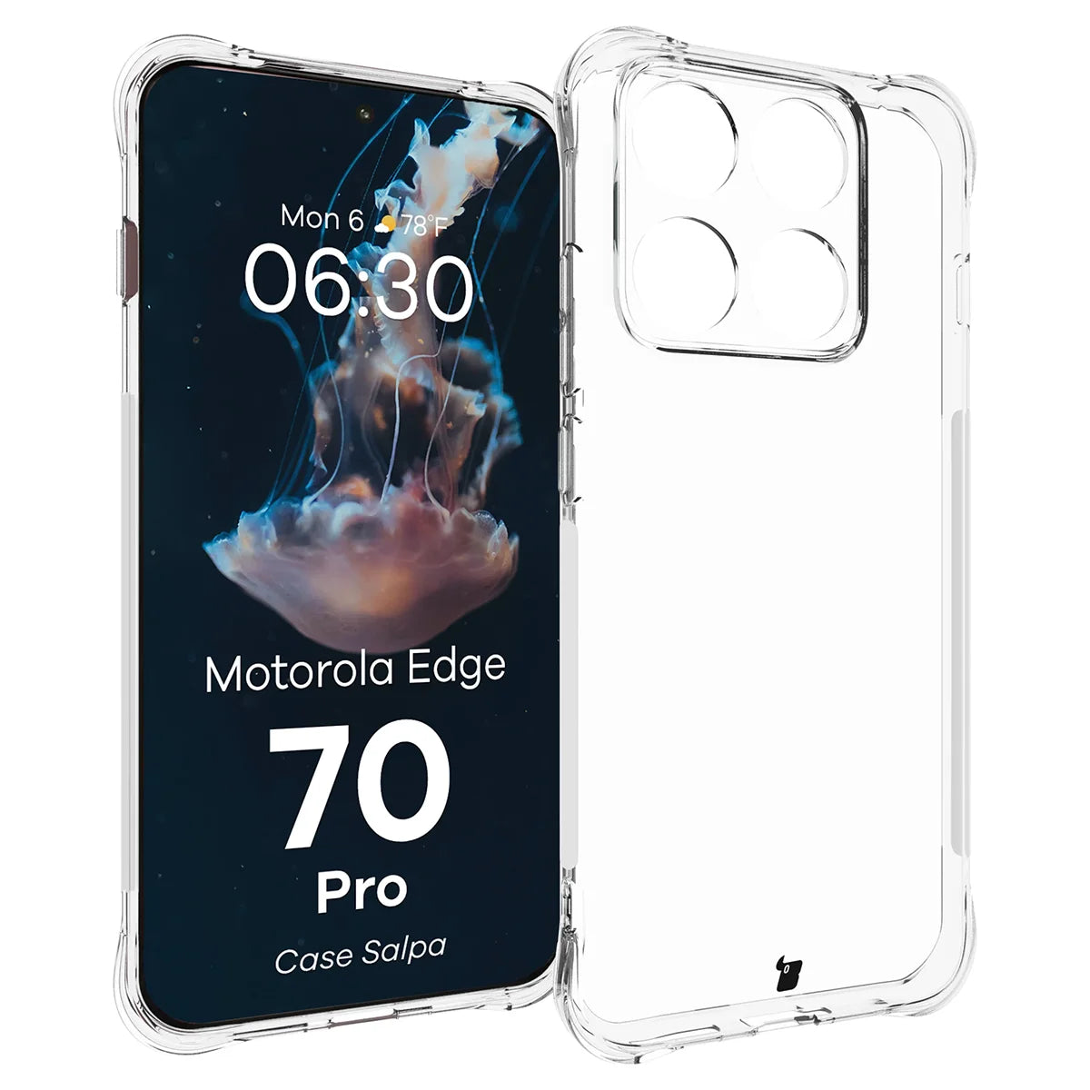 Flexible Handyhülle für Motorola Edge 70 Pro, Bizon Case Salpa, Transparent