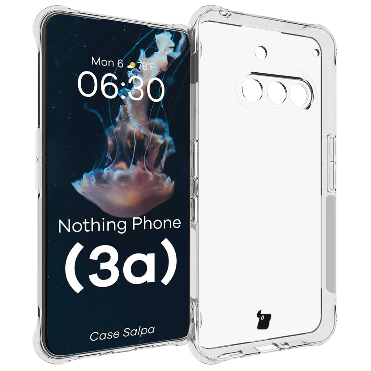 Flexible Handyhülle für Nothing Phone (3a), Bizon Case Salpa, Transparent