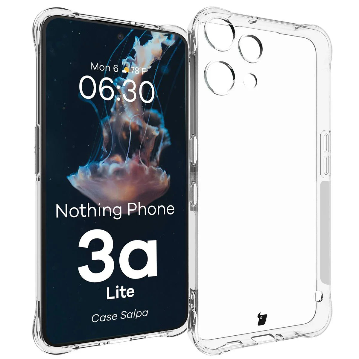 Flexible Handyhülle für Nothing Phone (3a) Lite, Bizon Case Salpa, Transparent