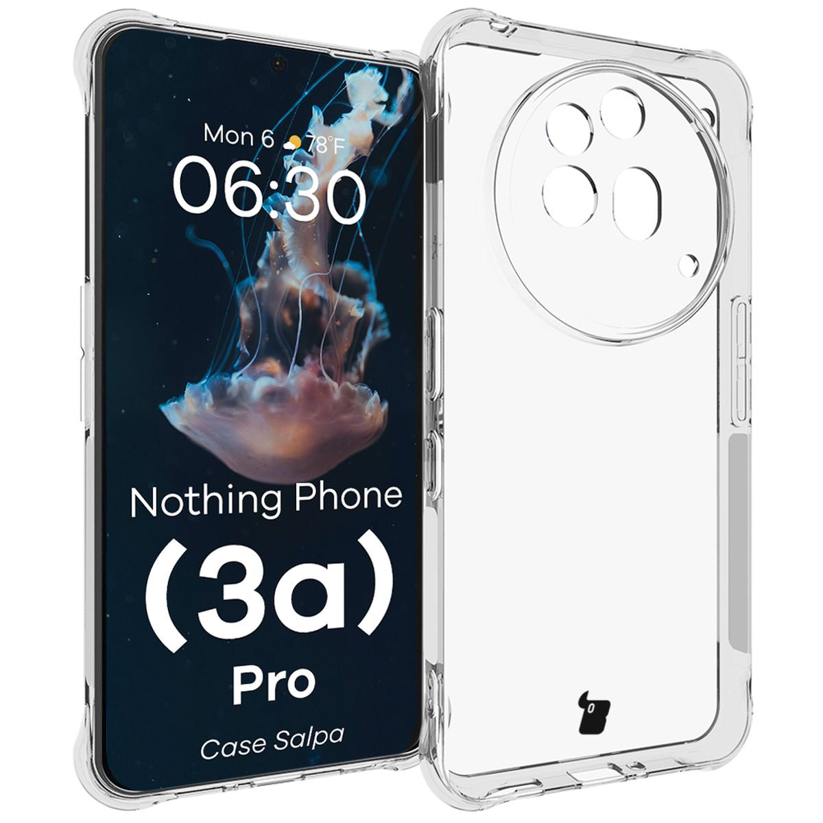 Flexible Handyhülle für Nothing Phone (3a) Pro, Bizon Case Salpa, Transparent