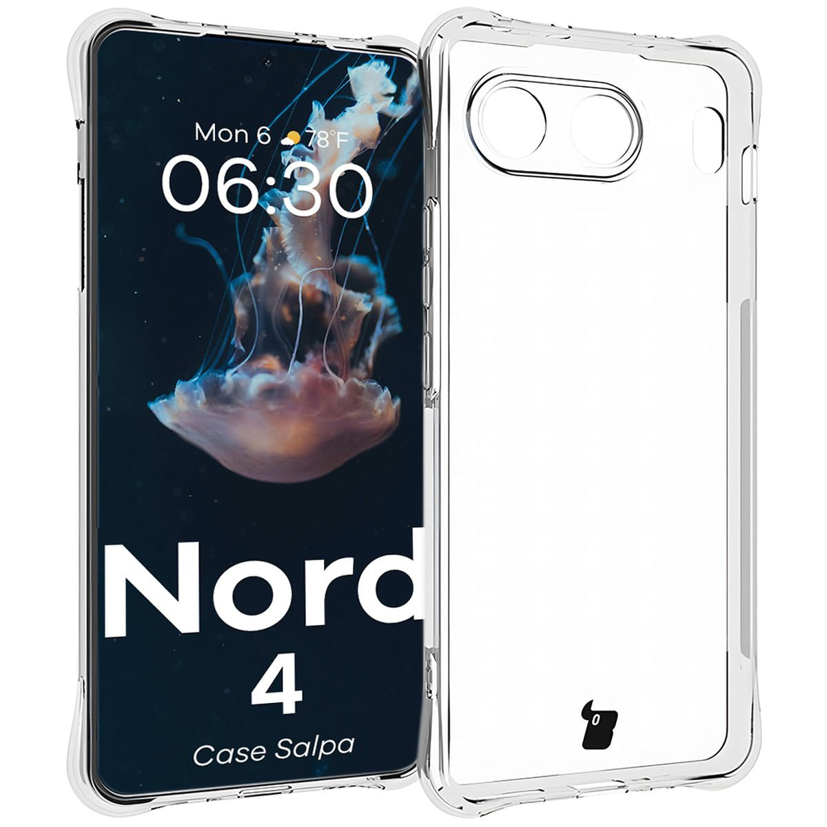 Flexible Handyhülle für OnePlus Nord 4, Bizon Case Salpa, Transparent
