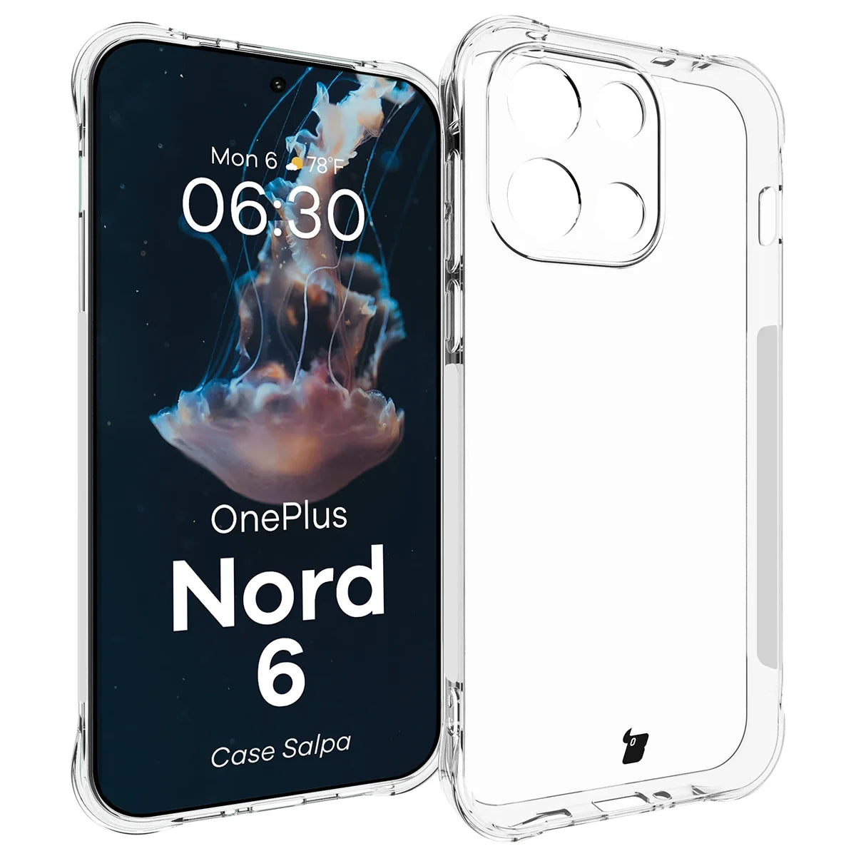 Flexible Handyhülle für OnePlus Nord 6, Bizon Case Salpa, Transparent