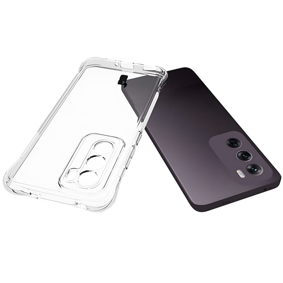 Flexible Handyhülle für Oppo Reno 12, Bizon Case Salpa, Transparent