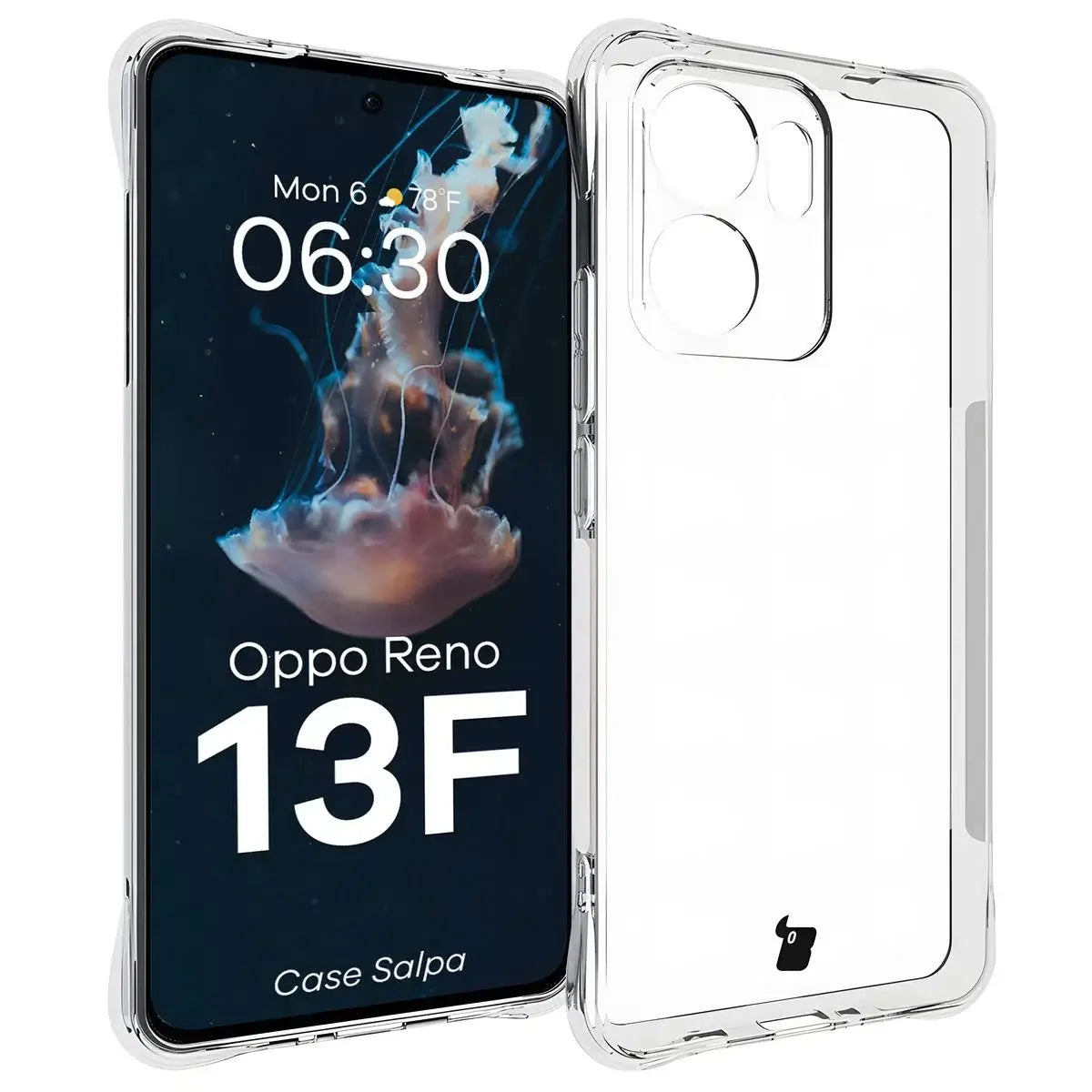 Flexible Handyhülle für Oppo Reno13 F, Bizon Case Salpa, Transparent