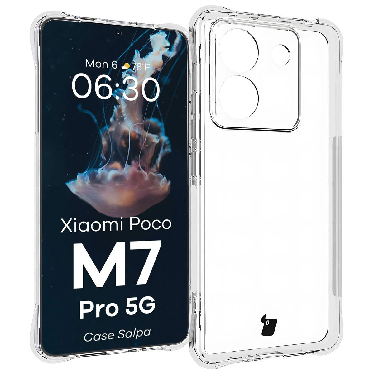 Flexible Handyhülle für Xiaomi Poco M7 Pro 5G, Bizon Case Salpa, Transparent