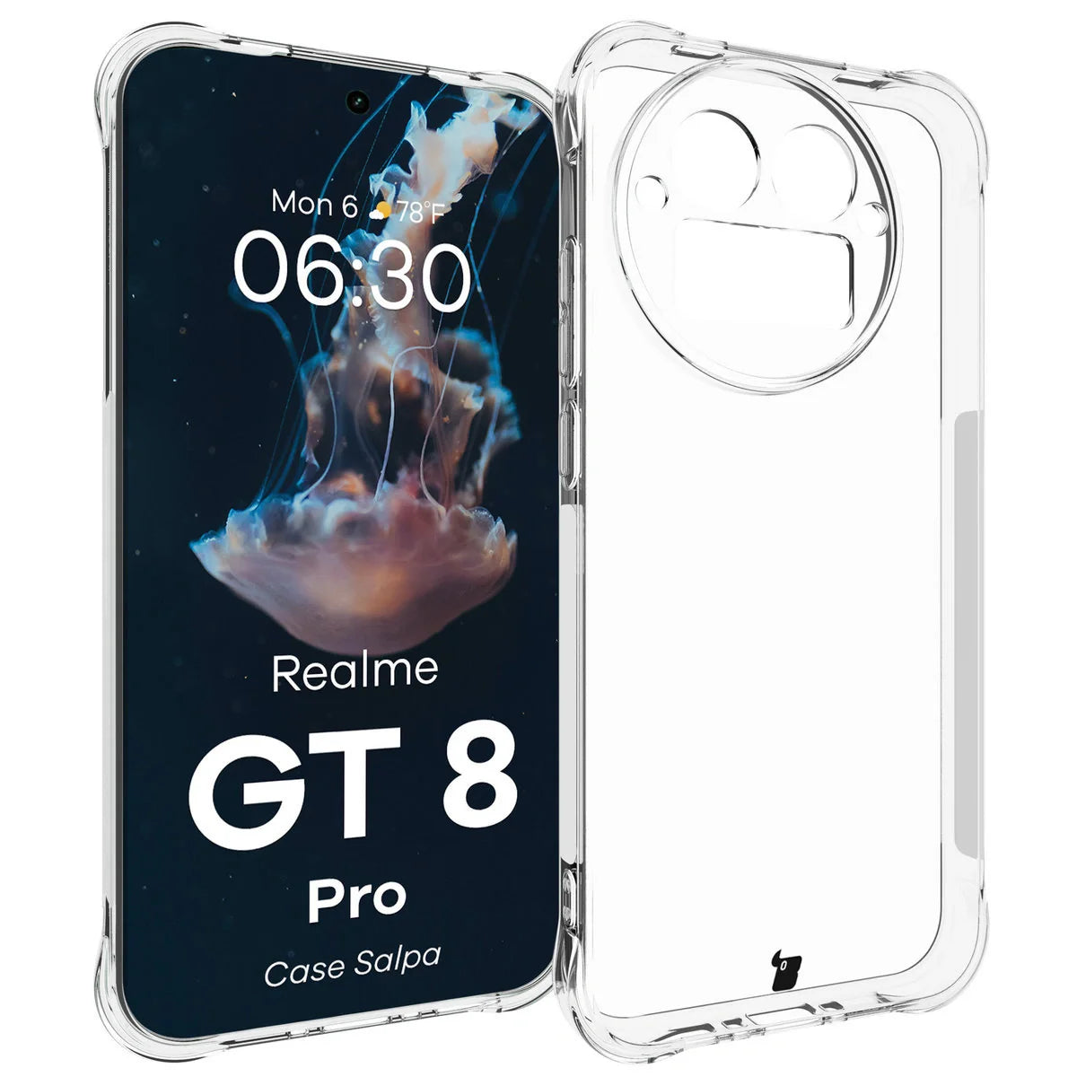 Flexible Handyhülle für Realme GT 8 Pro, Bizon Case Salpa, Transparent