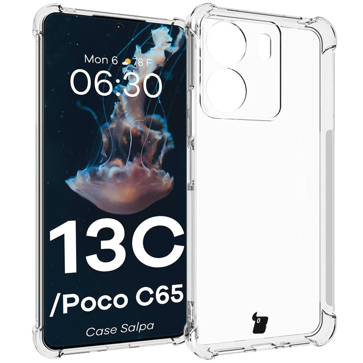 Flexible Schutzhülle für Xiaomi Redmi 13C / Xiaomi Poco C65, Bizon Case Salpa, Transparent