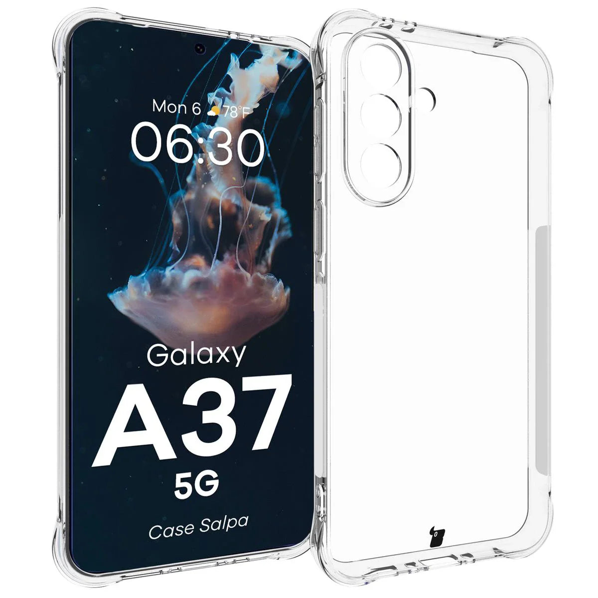 Flexible Handyhülle für Galaxy A37 5G, Bizon Case Salpa, Transparent