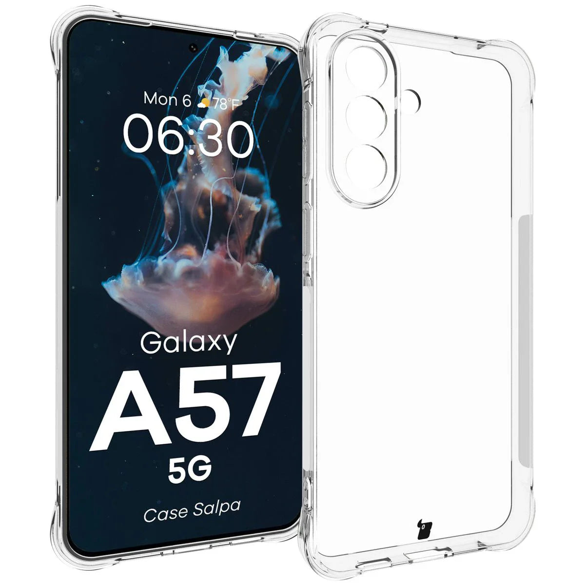 Flexible Handyhülle für Galaxy A57 5G, Bizon Case Salpa, Transparent