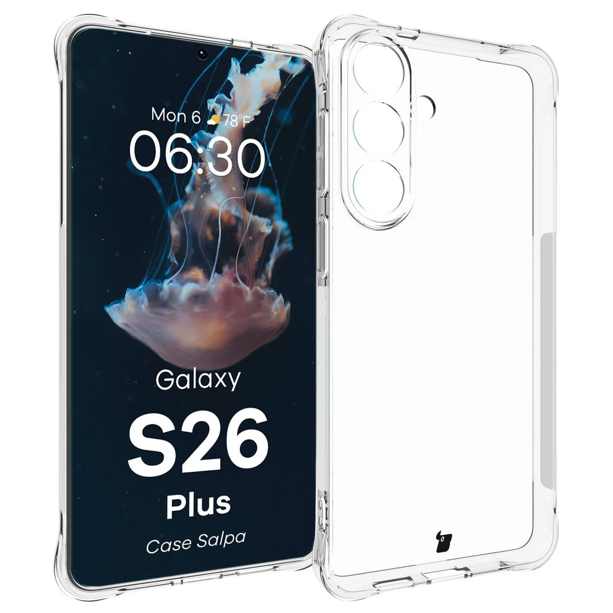 Flexible Handyhülle für Galaxy S26 Plus, Bizon Case Salpa, Transparent