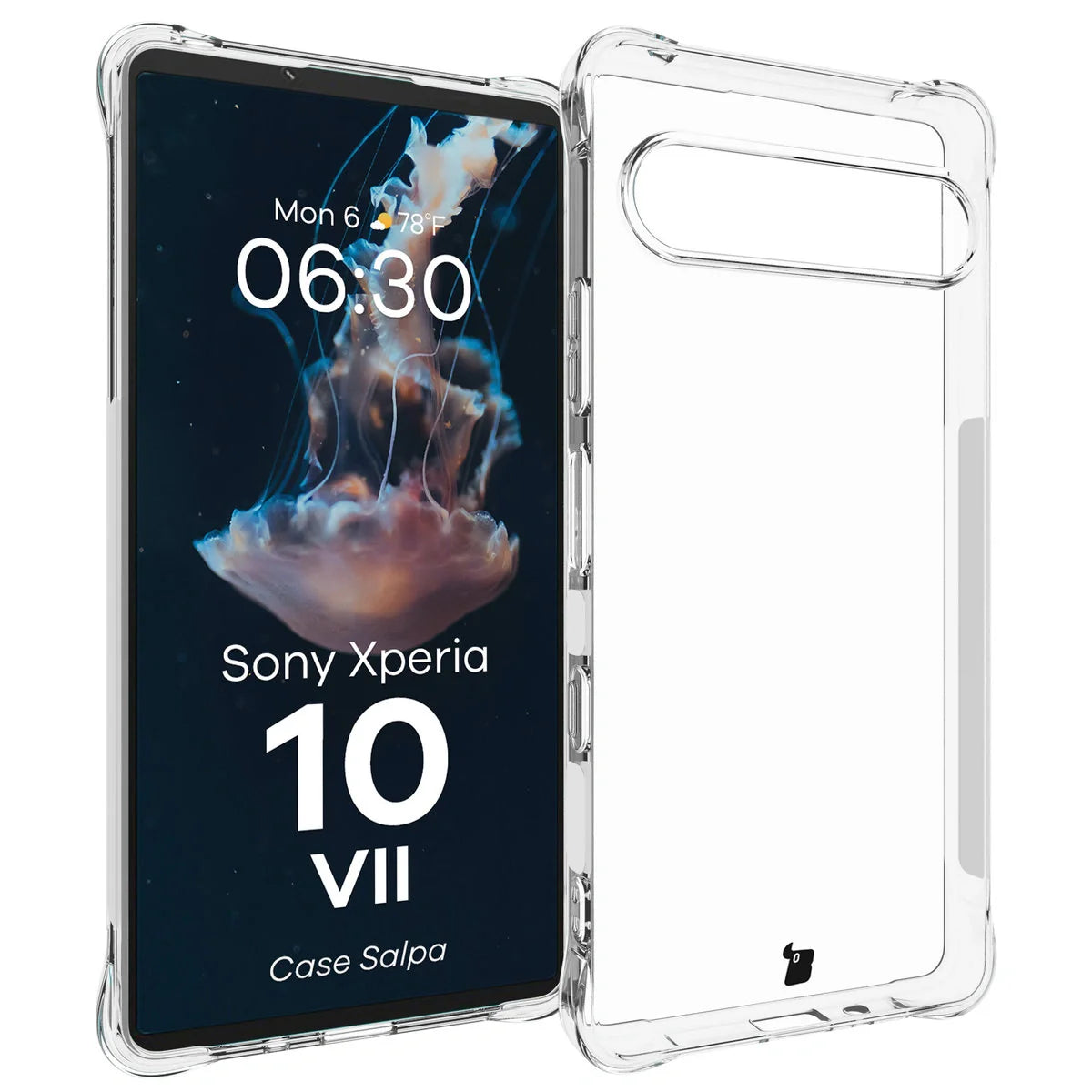 Flexible Handyhülle für Sony Xperia 10 VII, Bizon Case Salpa, Transparent