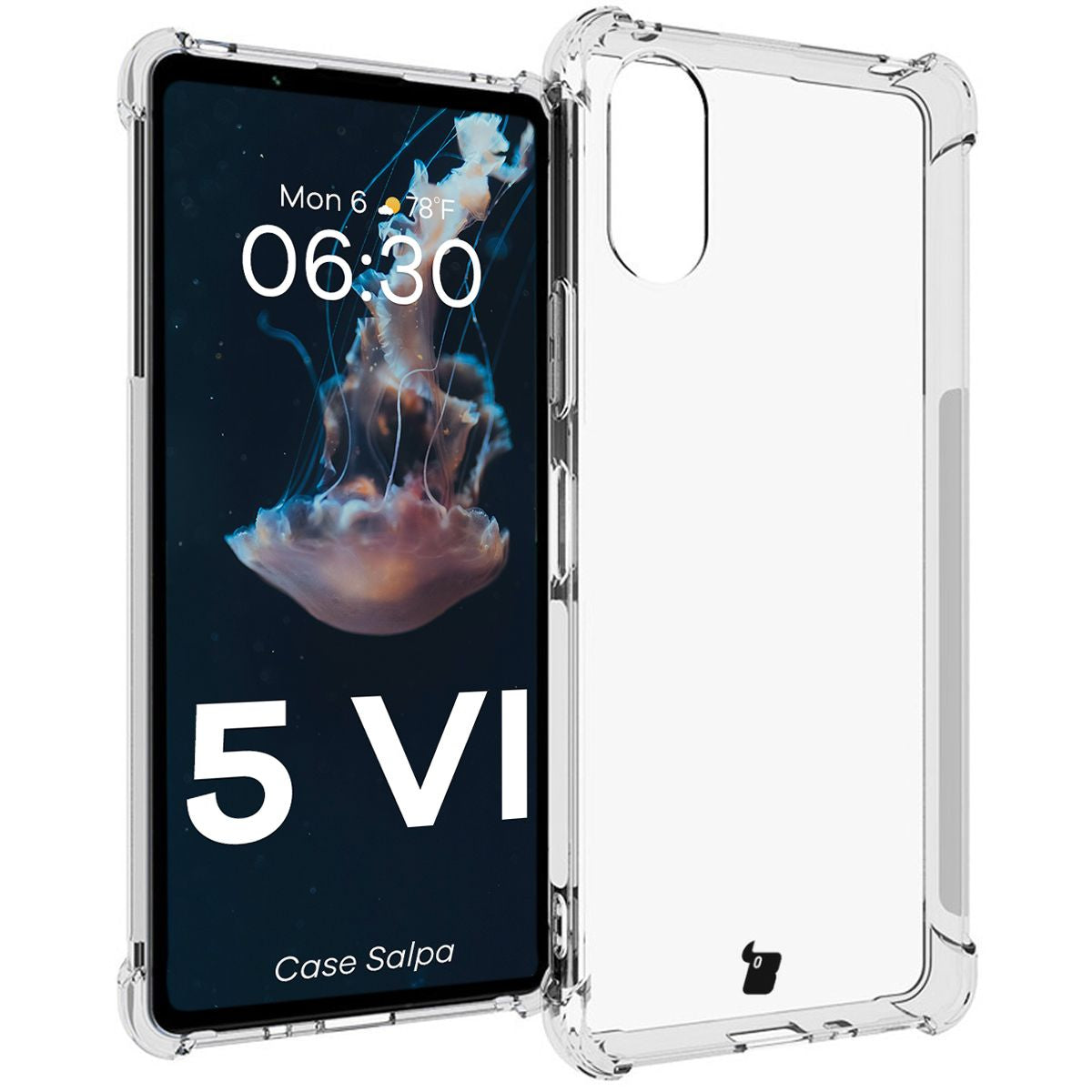Flexible Schutzhülle für Xperia 5 VI, Bizon Case Salpa, Transparent