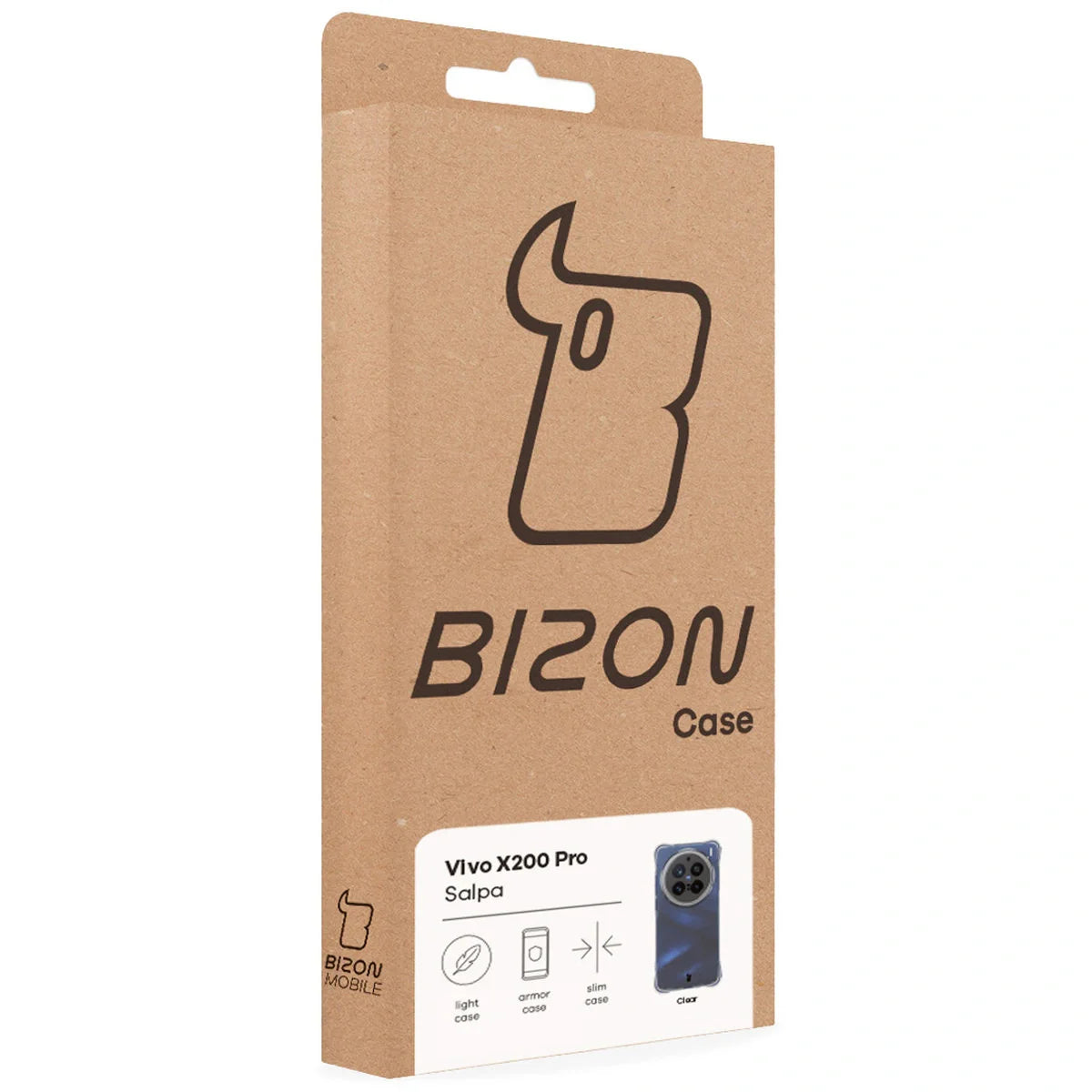 Flexible Handyhülle für Vivo X200 Pro, Bizon Case Salpa, Transparent