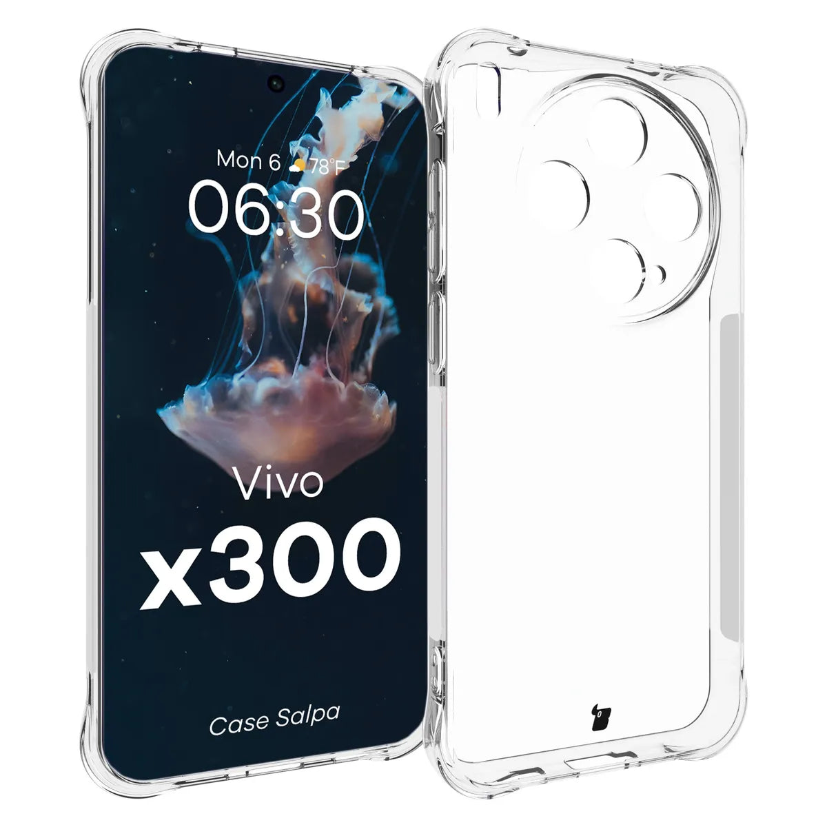 Flexible Handyhülle für Vivo X300, Bizon Case Salpa, Transparent