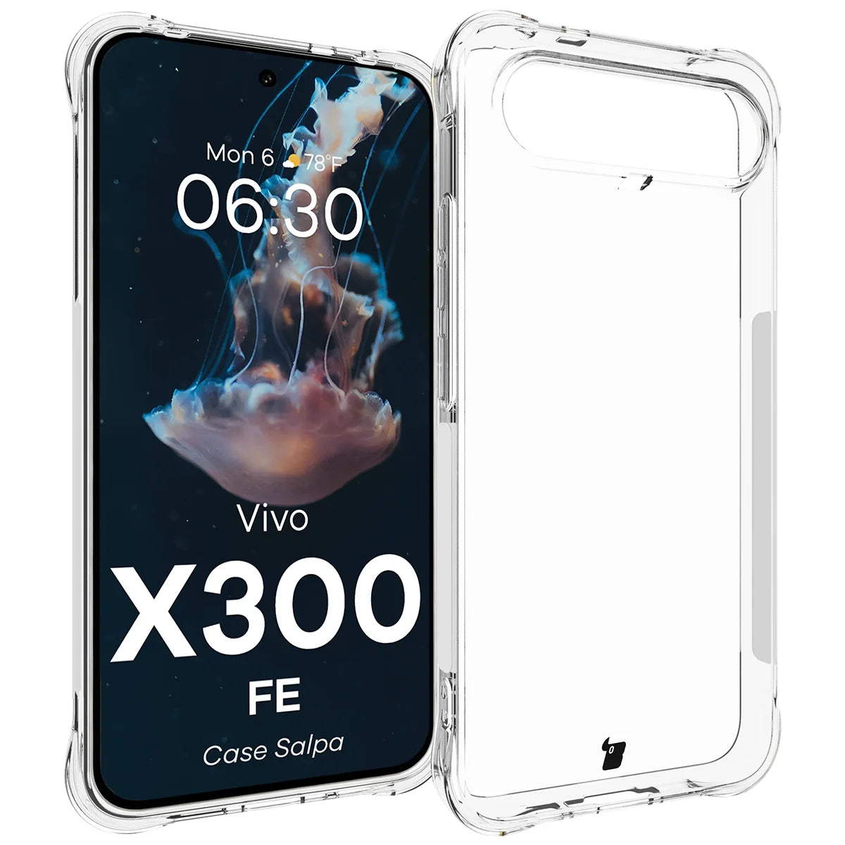 Flexible Handyhülle für Vivo X300 FE, Bizon Case Salpa, Transparent