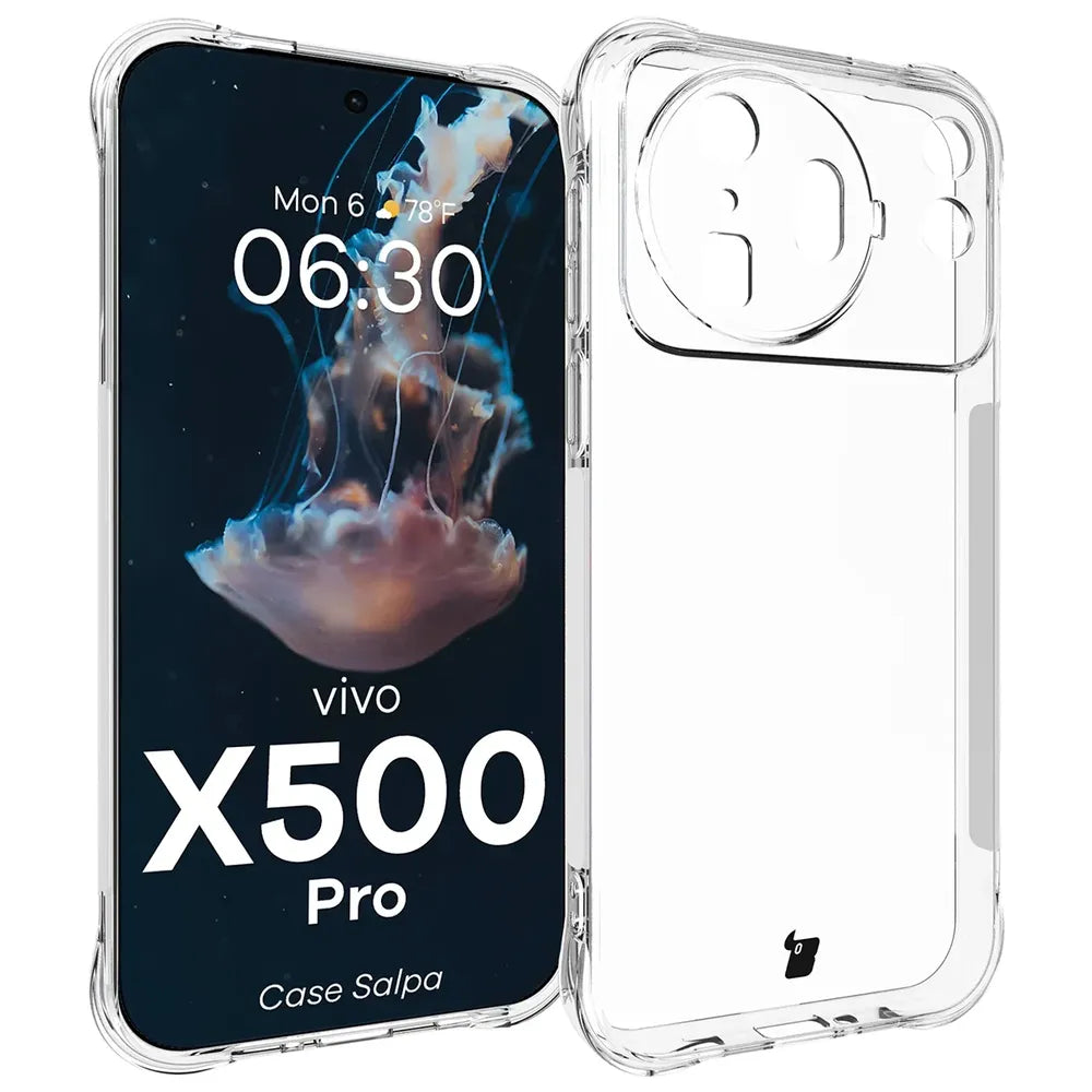 Flexible Handyhülle für Vivo X500 Pro, Bizon Case Salpa, Transparent (1/7)