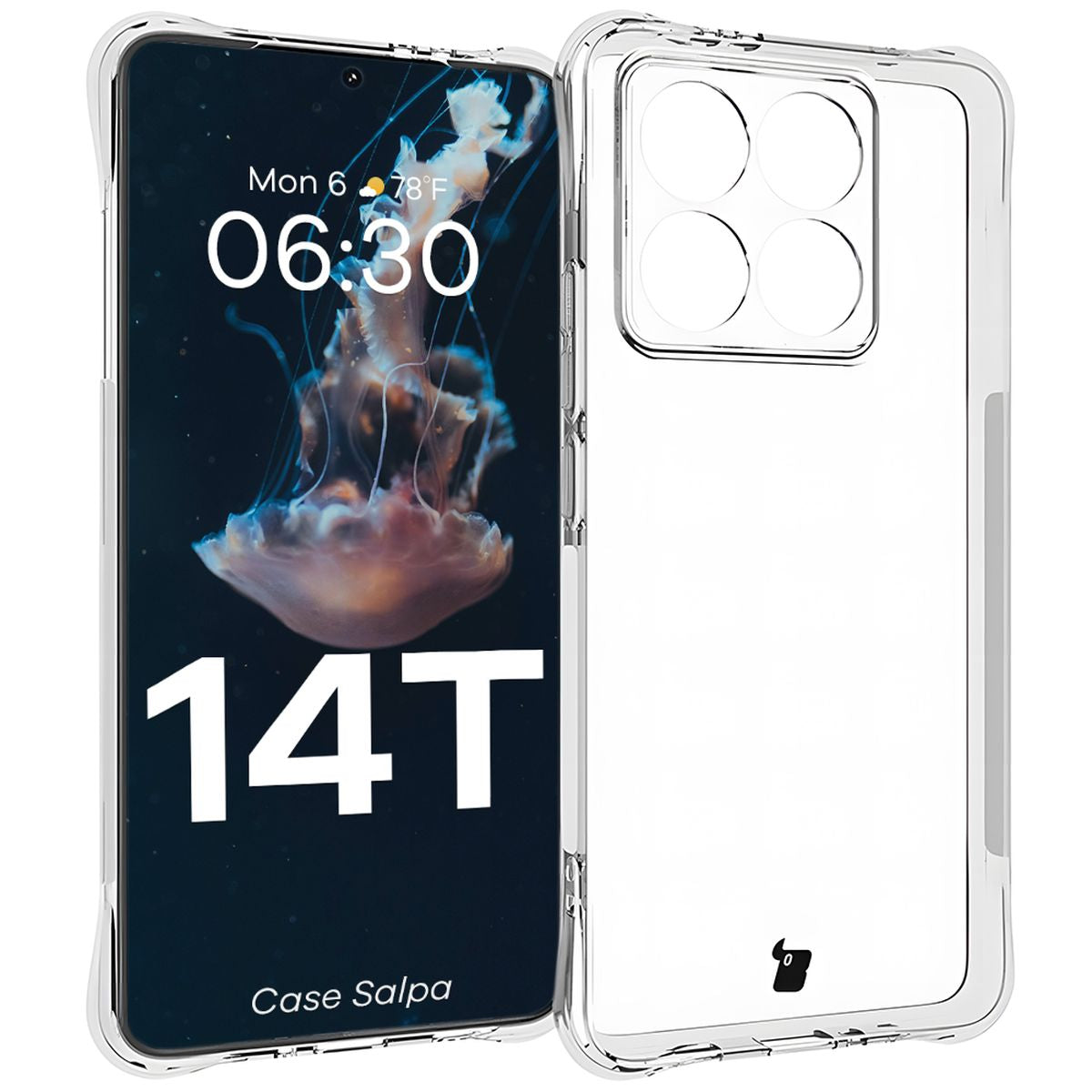 Flexible Handyhülle für Xiaomi 14T, Bizon Case Salpa, Transparent