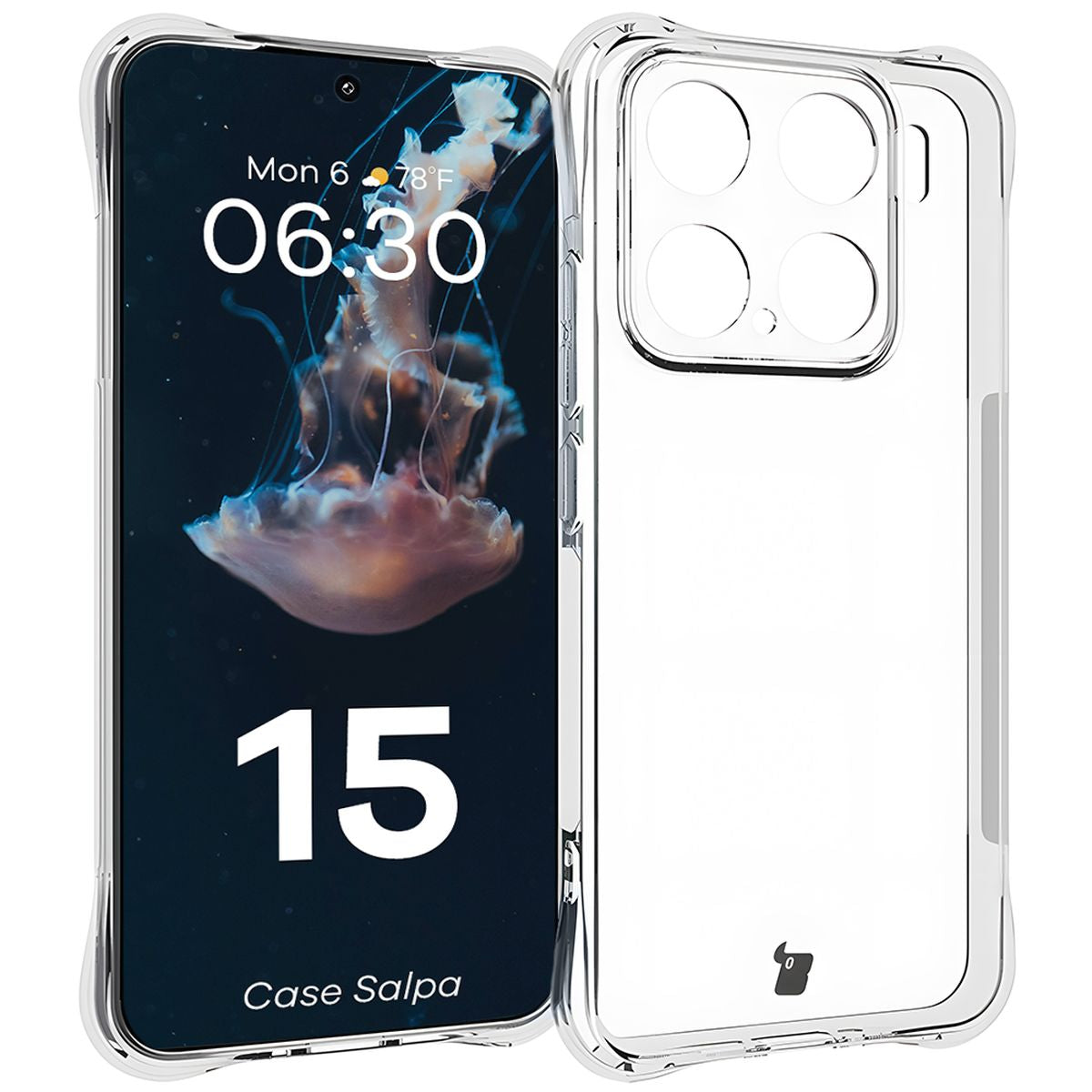 Flexible Handyhülle für Xiaomi 15, Bizon Case Salpa, Transparent