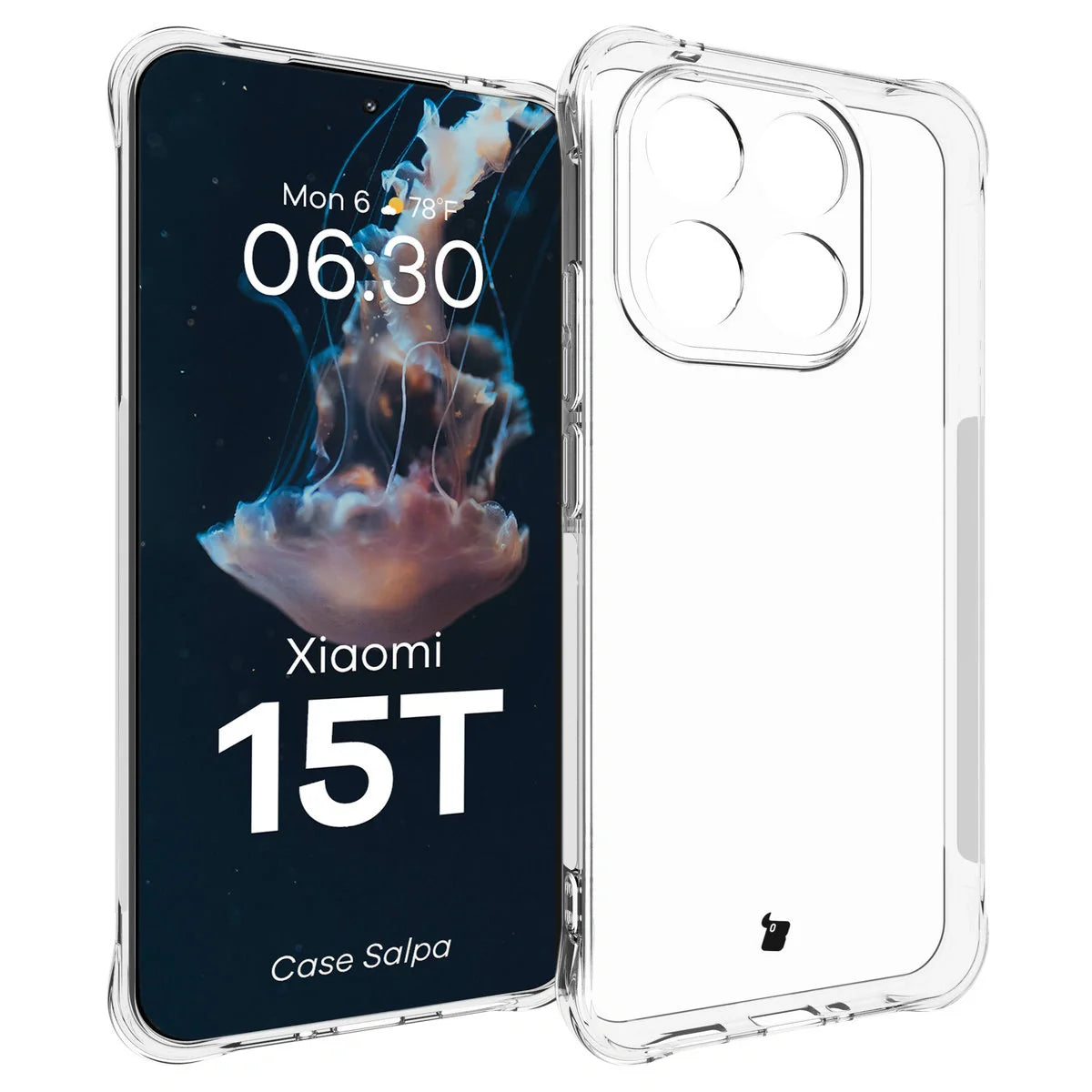 Flexible Handyhülle für Xiaomi 15T, Bizon Case Salpa, Transparent