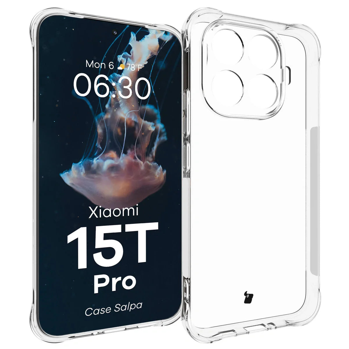 Flexible Handyhülle für Xiaomi 15T Pro, Bizon Case Salpa, Transparent