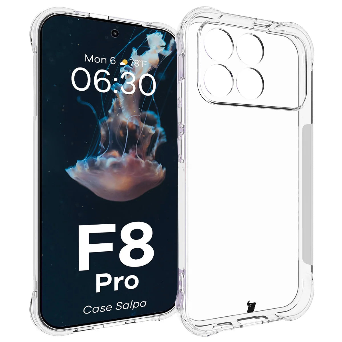 Flexible Handyhülle für Xiaomi POCO F8 Pro, Bizon Case Salpa, Transparent