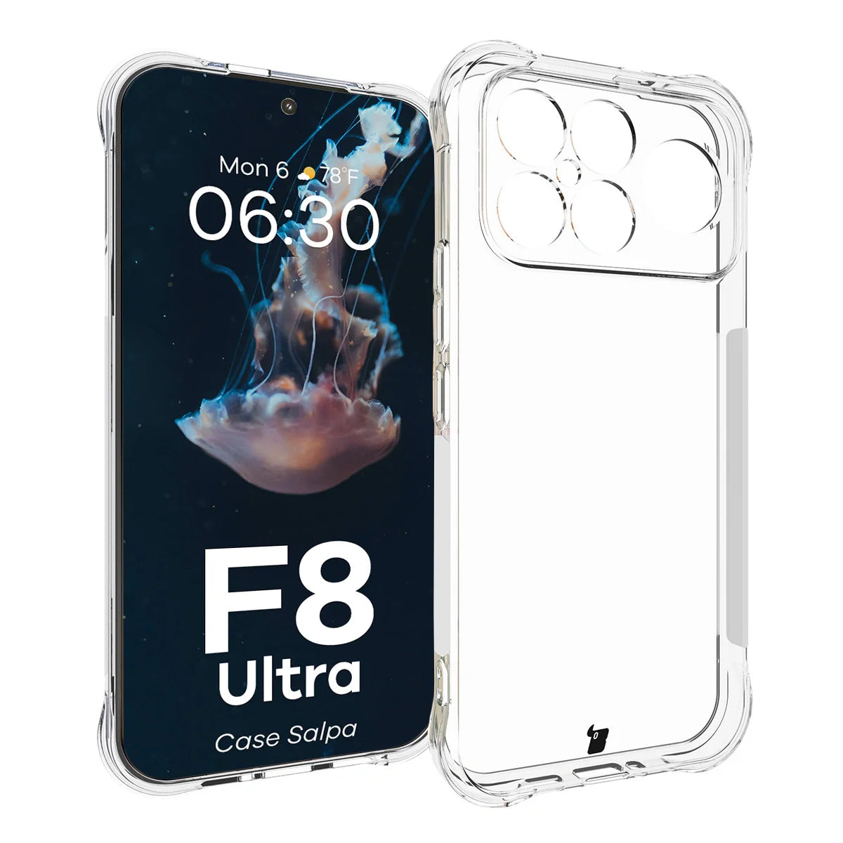 Flexible Handyhülle für Xiaomi POCO F8 Ultra, Bizon Case Salpa, Transparent