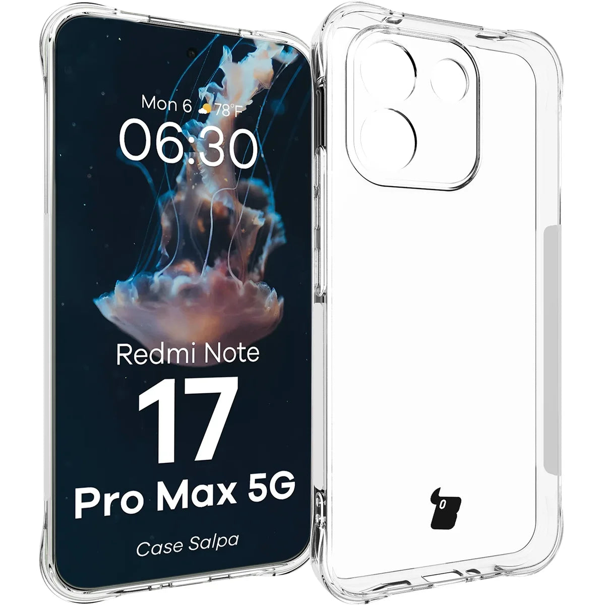 Flexible Handyhülle für Xiaomi Redmi Note 17 Pro Max 5G, Bizon Case Salpa, Transparent (1/7)