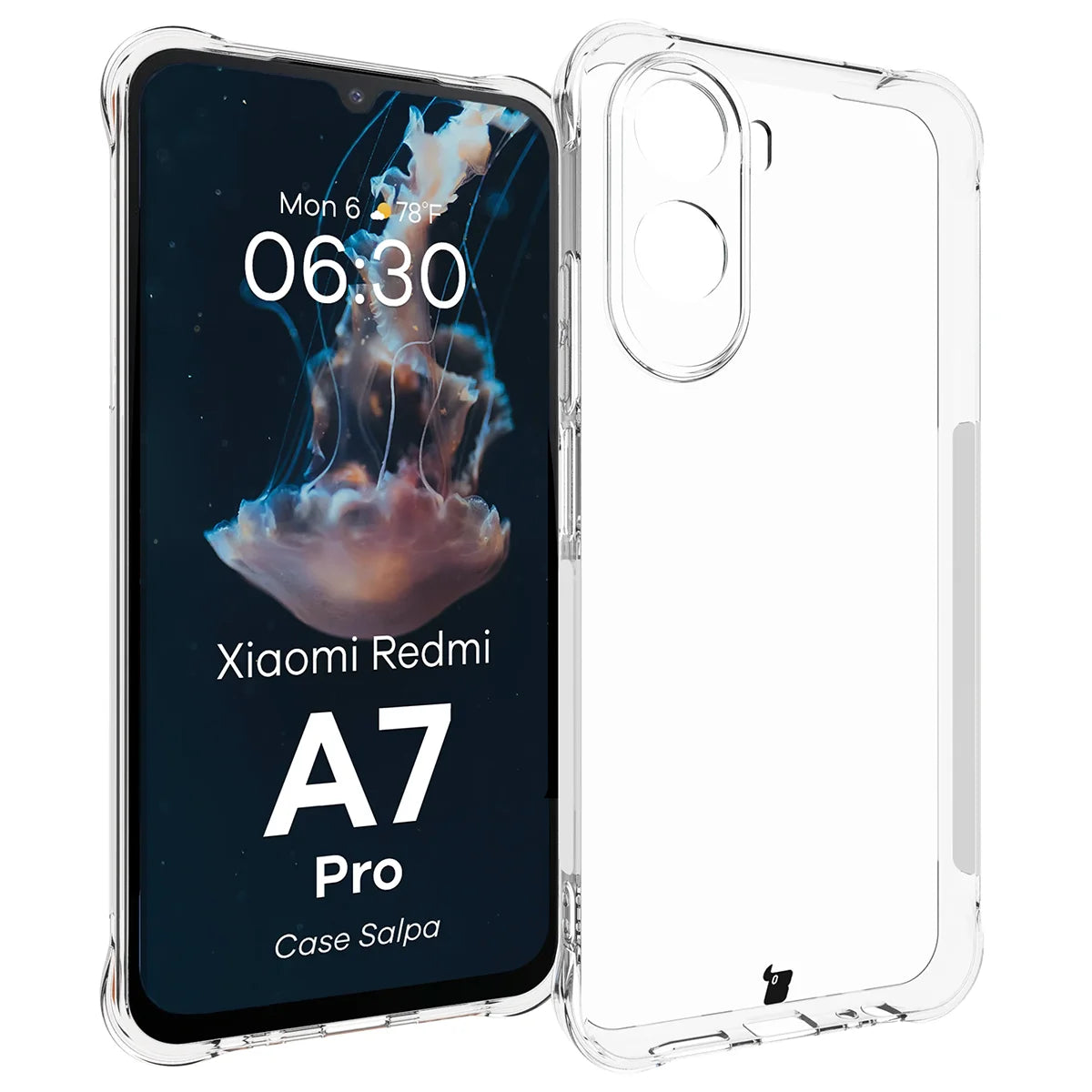 Flexible Handyhülle für Xiaomi Redmi A7 Pro, Bizon Case Salpa, Transparent