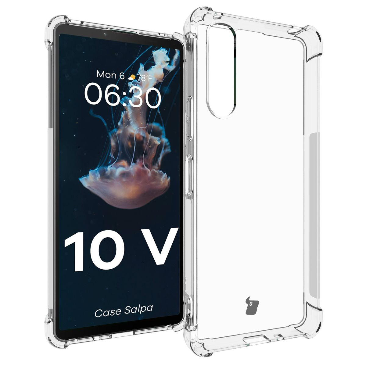 Flexible Schutzhülle für Sony Xperia 10 V, Bizon Case Salpa, Transparent