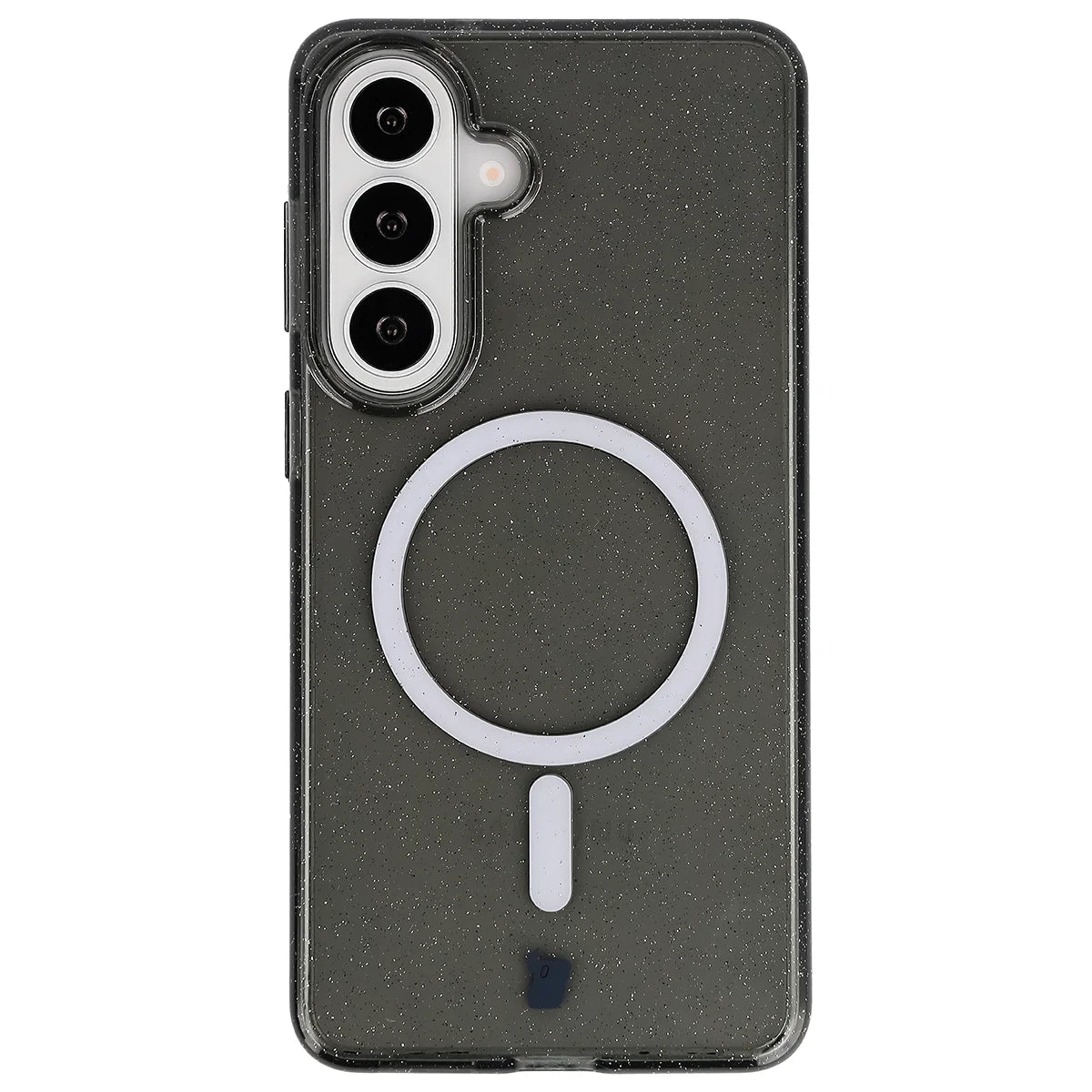 Glitzer Hülle mit Magnetring für Galaxy S26 Plus, Bizon Case SparklO, Transparent-Schwarz mit Glitzer