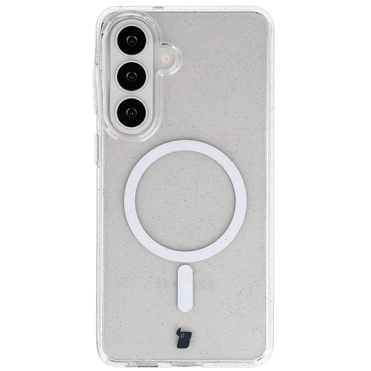 Glitzer Hülle mit Magnetring für Galaxy S26 Plus, Bizon Case SparklO, Transparent mit Glitzer
