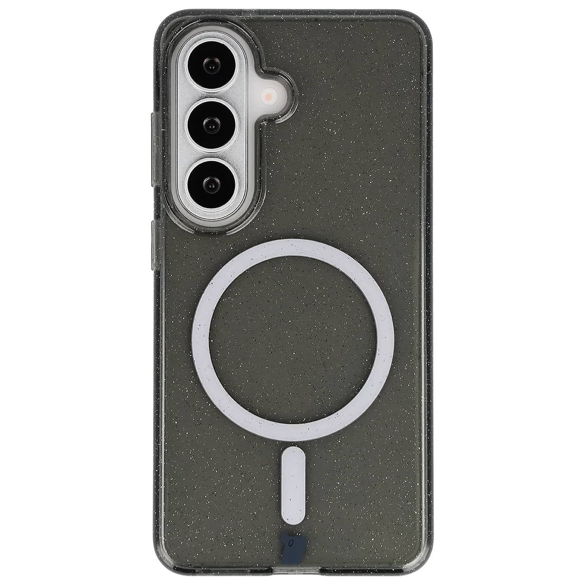 Glitzer Hülle mit Magnetring für Galaxy S26, Bizon Case SparklO, Transparent-Schwarz mit Glitzer