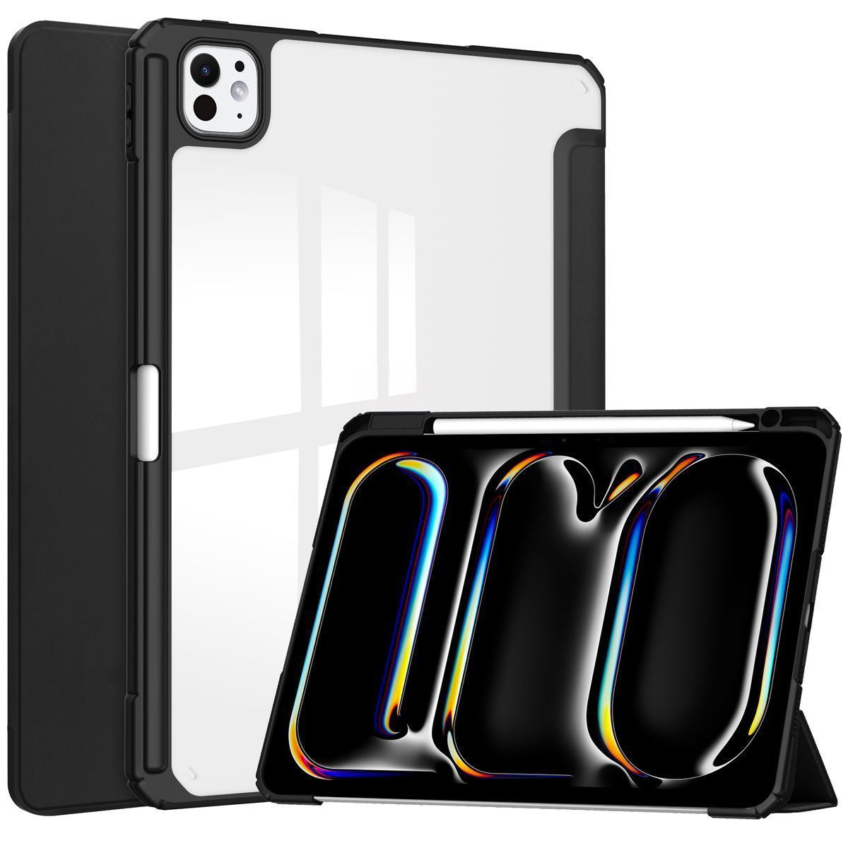 Schutzhülle für iPad Pro 11" 5 gen. 2024, Bizon Case Tab Clear Matt, Schwarz