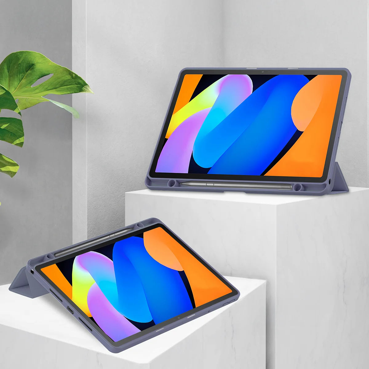 Etui z klapką Bizon Case Tab Clear Matt do Lenovo Idea Tab 11, lawendowe