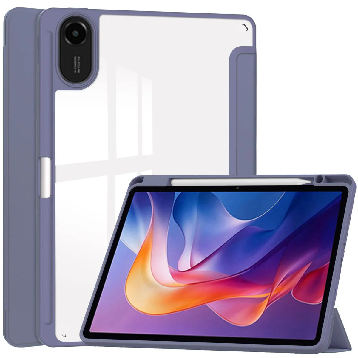 Schutzhülle mit Klappe für Xiaomi Redmi Pad 2, Bizon Case Tab Clear Matt, Lavendel