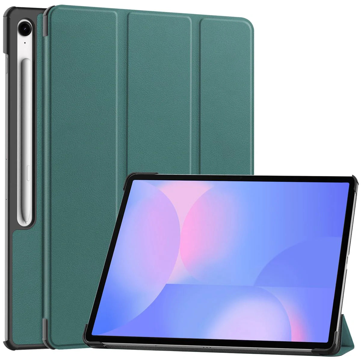 Schutzhülle für Galaxy Tab S10 FE Plus, Bizon Case Tab Croc, Dunkelgrün