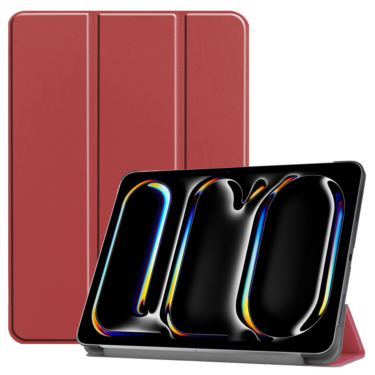 Schutzhülle für iPad Pro 11" 2025 / 2024, Bizon Case Tab Croc, Burgunderrot