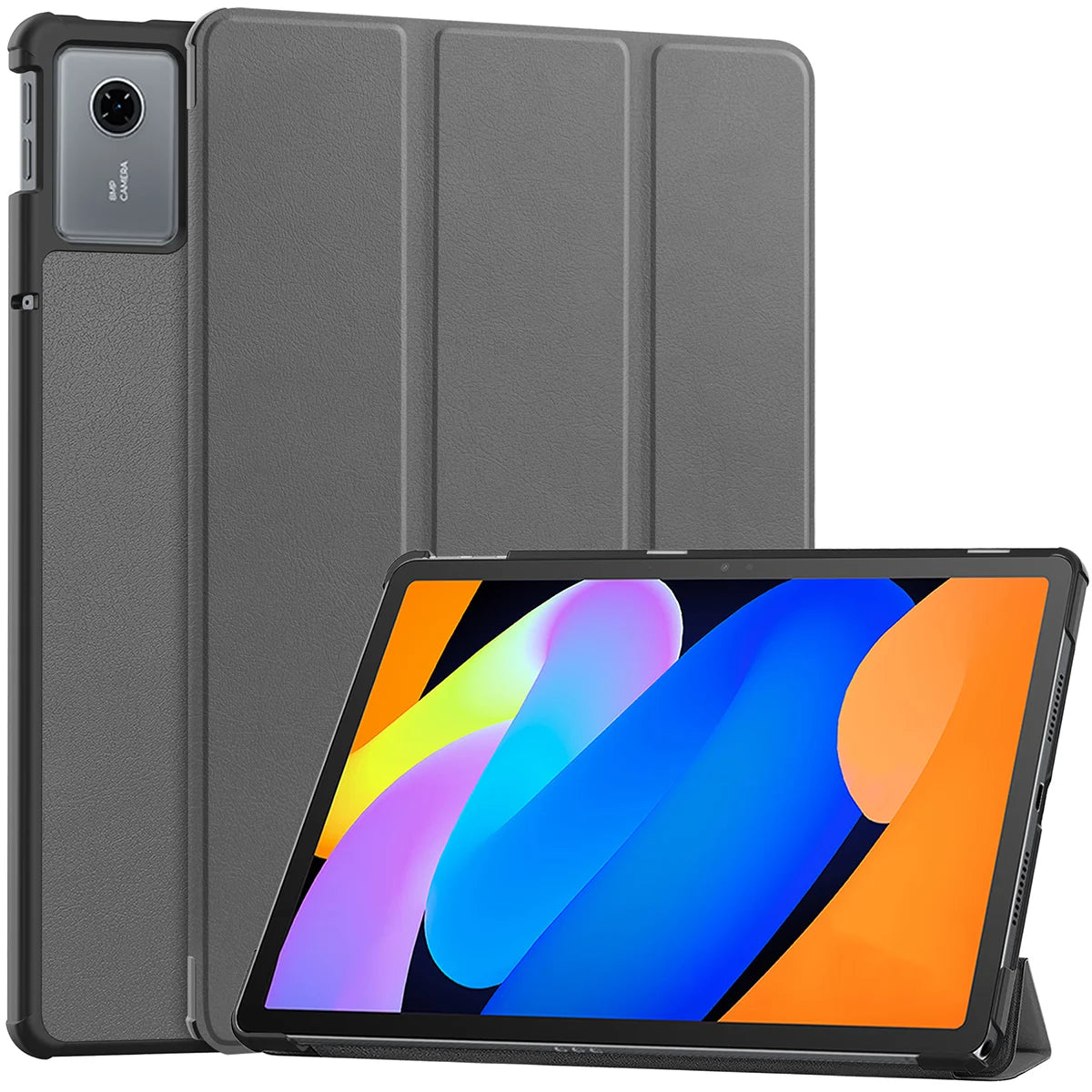 Etui z klapką Bizon Case Tab Croc do Lenovo Idea Tab 11, szare