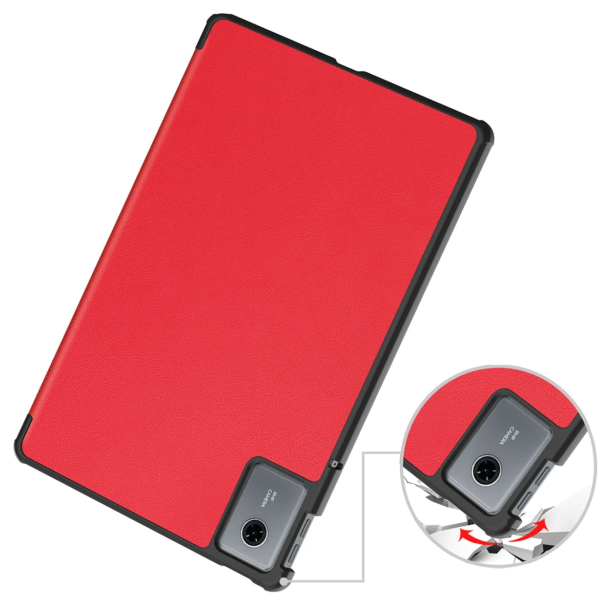 Etui z klapką Bizon Case Tab Croc do Lenovo Idea Tab 11, czerwone