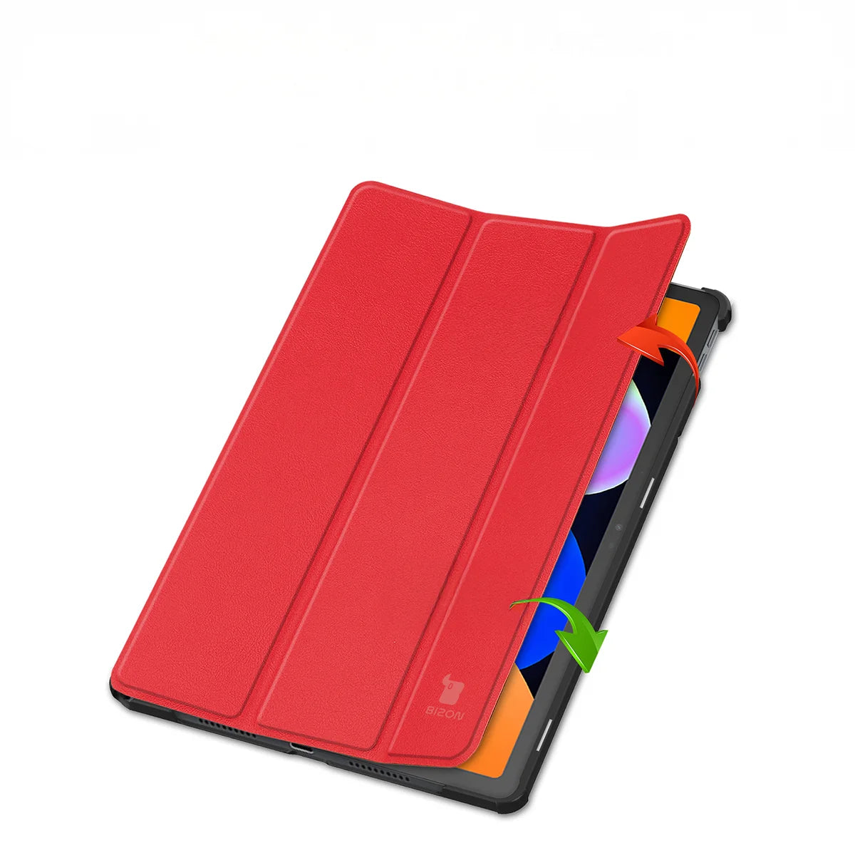 Etui z klapką Bizon Case Tab Croc do Lenovo Idea Tab 11, czerwone
