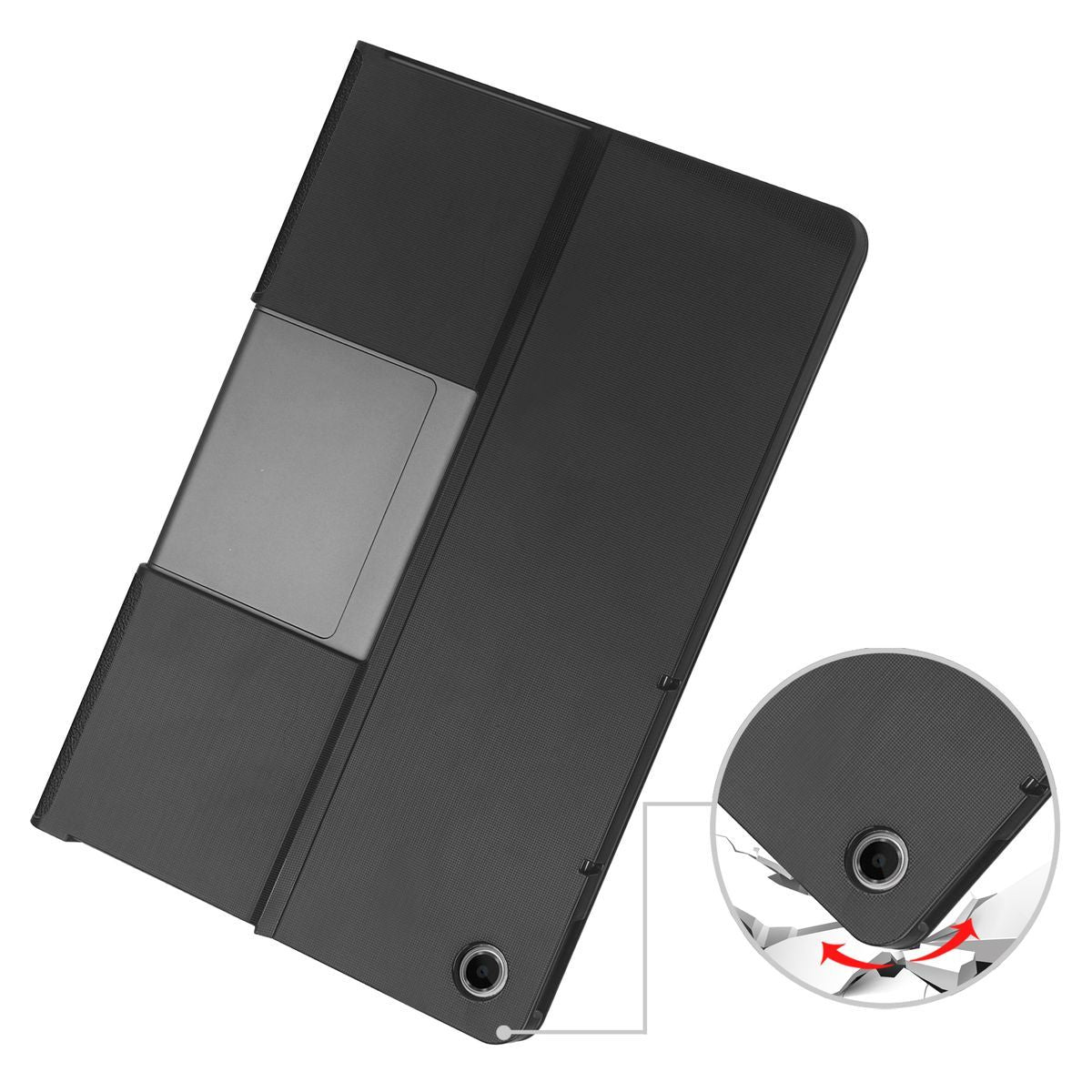 Schutzhülle für Lenovo Tab Plus 11.5" 2024, Bizon Case Tab Croc, Schwarz