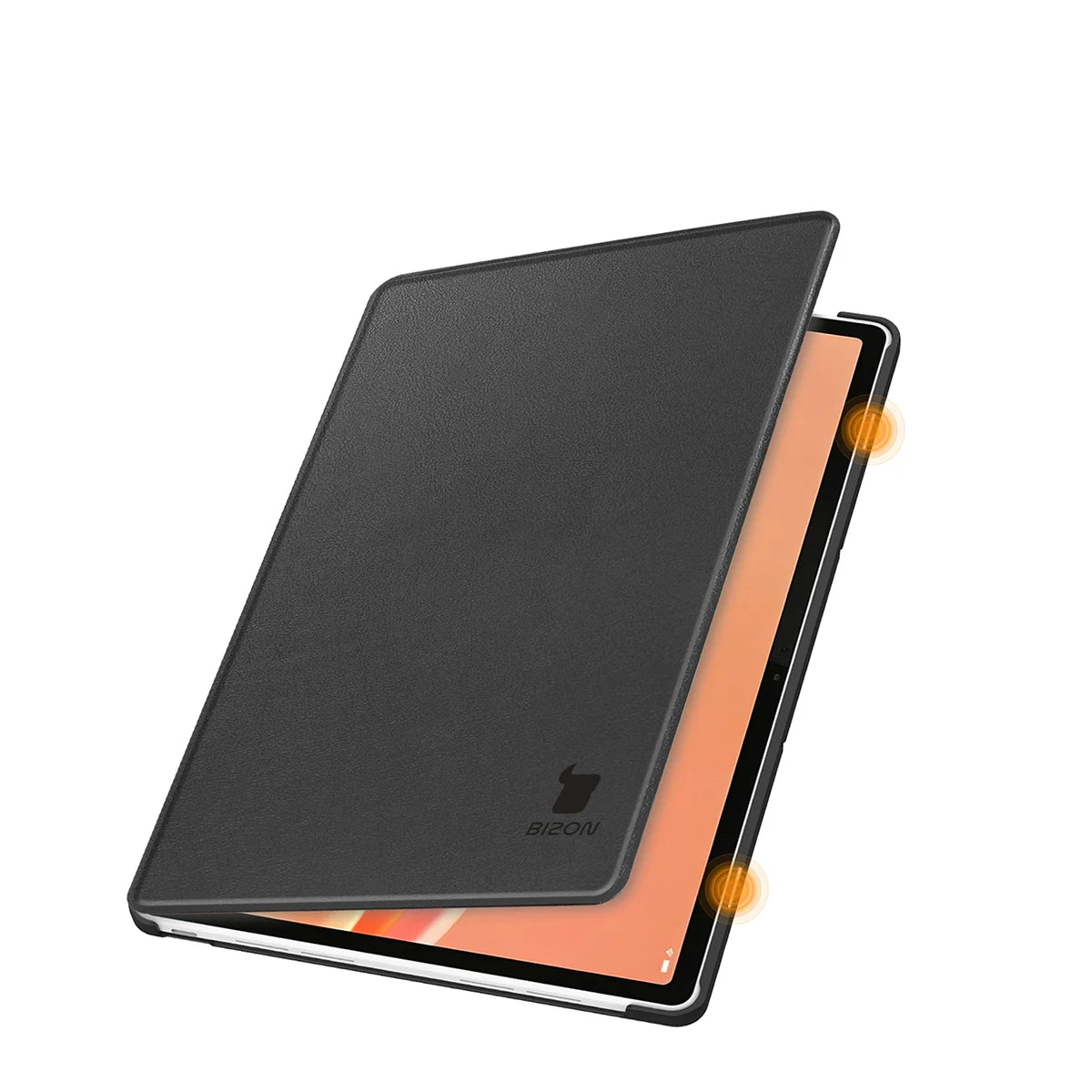 Schutzhülle mit Klappe für Lenovo Tab Plus Gen. 2, Bizon Case Tab Croc, Schwarz (6/8)