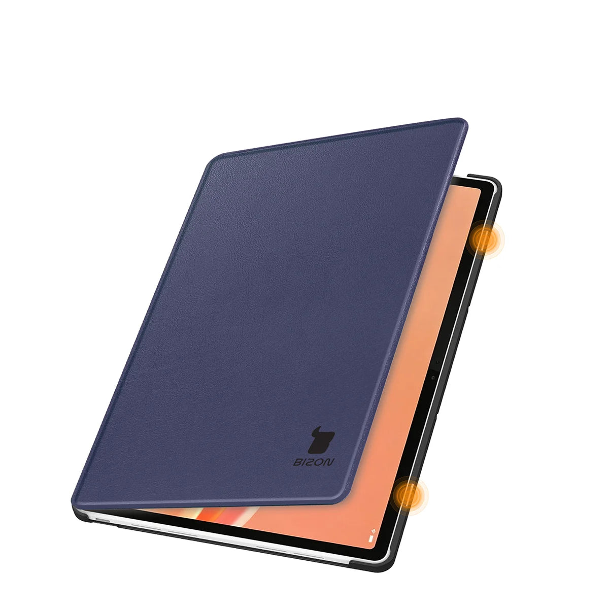 Schutzhülle mit Klappe für Lenovo Tab Plus Gen. 2, Bizon Case Tab Croc, Dunkelblau (6/8)