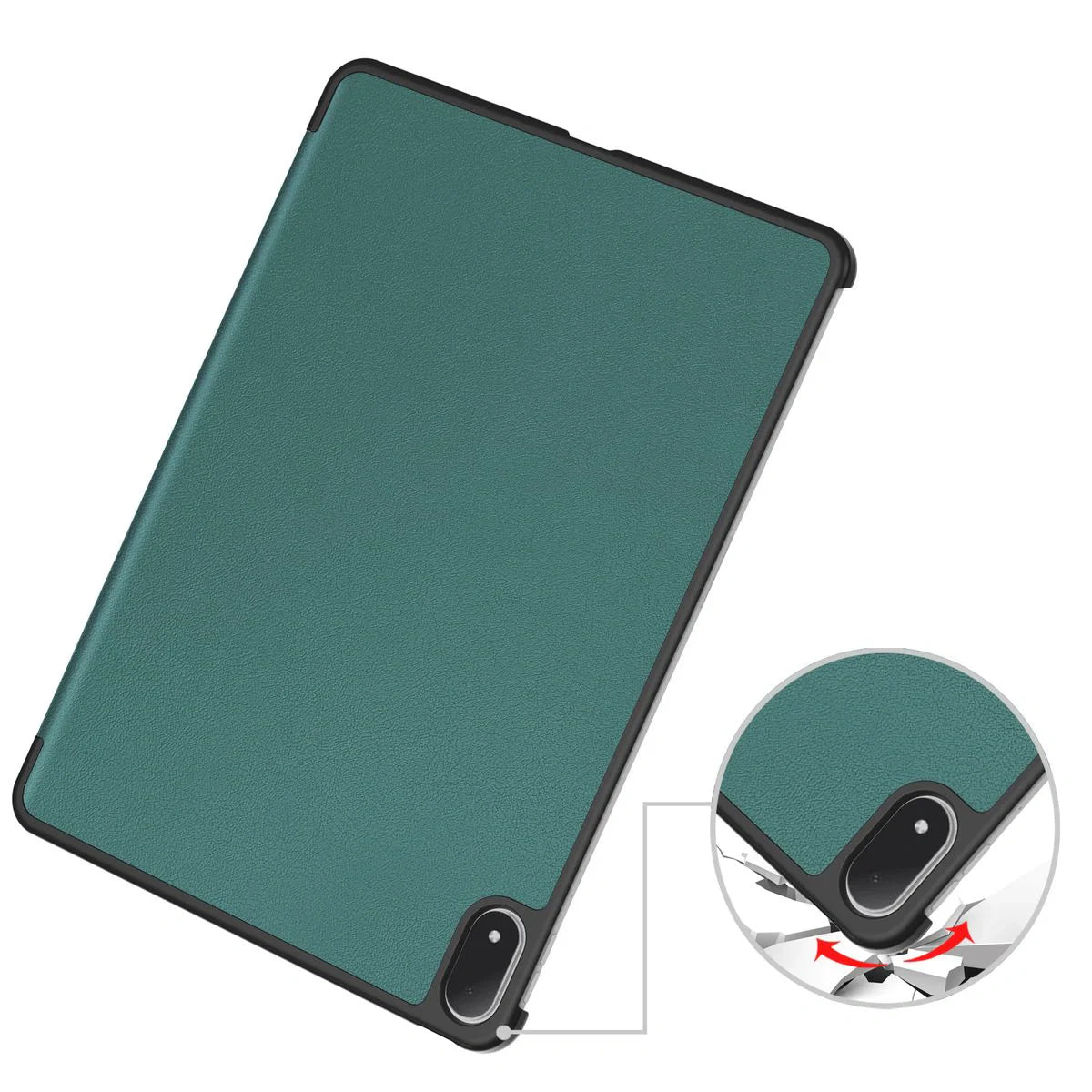 Schutzhülle für OnePlus Pad 3 / 2 Pro / OPPO Pad 4 Pro, Bizon Case Tab Croc, Dunkelgrün